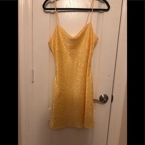 Altar’d state yellow slip dress 💛